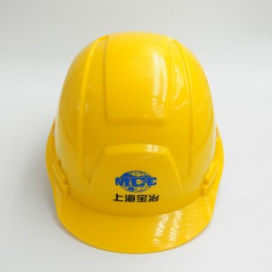 Yellow colour ANSI Type 1 Class C Industrial construction Safety helmet hard hat with new 6 points rachet suspension