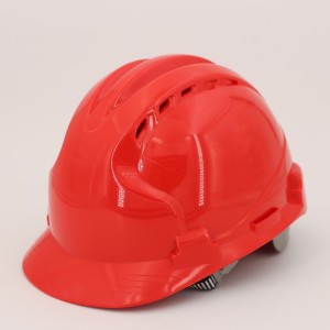 Manufacture sale red colour Engineering ABS material ce en397 safety hard hat safety helmet for 24-month validity period