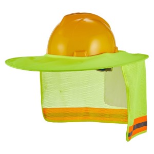 high visibility breathable ,Full brim mesh construction safety helmet safety hard hat sun shade