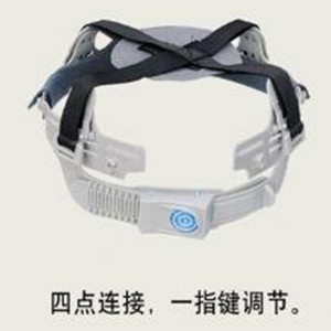 Safety helmet harness with buckle adjustment