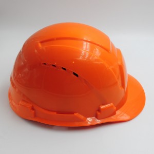 Orange colour ANSI Class C and CE Industrial construction Safety helmet safety hard hat with new rachet suspension