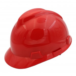 Red colour v style ABS HDPE industrial construction safety helmet safety hard hat with CE EN397 for Middle East Market