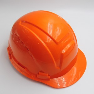 Orange colour ANSI Class C and CE Industrial construction Safety helmet safety hard hat with new rachet suspension