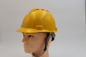 Yellow colour v style ABS HDPE industrial construction safety helmet safety hard hat with CE EN397 for Middle East Market