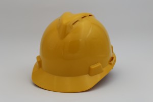 Yellow colour v style ABS HDPE industrial construction safety helmet safety hard hat with CE EN397 for Middle East Market