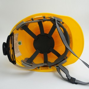 Yellow colour ANSI Type 1 Class C Industrial construction Safety helmet hard hat with new 6 points rachet suspension