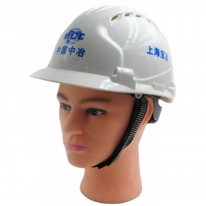 Manufacture sale white colour Engineering ABS material ce en397 safety hard hat safety helmet for 24-month validity period